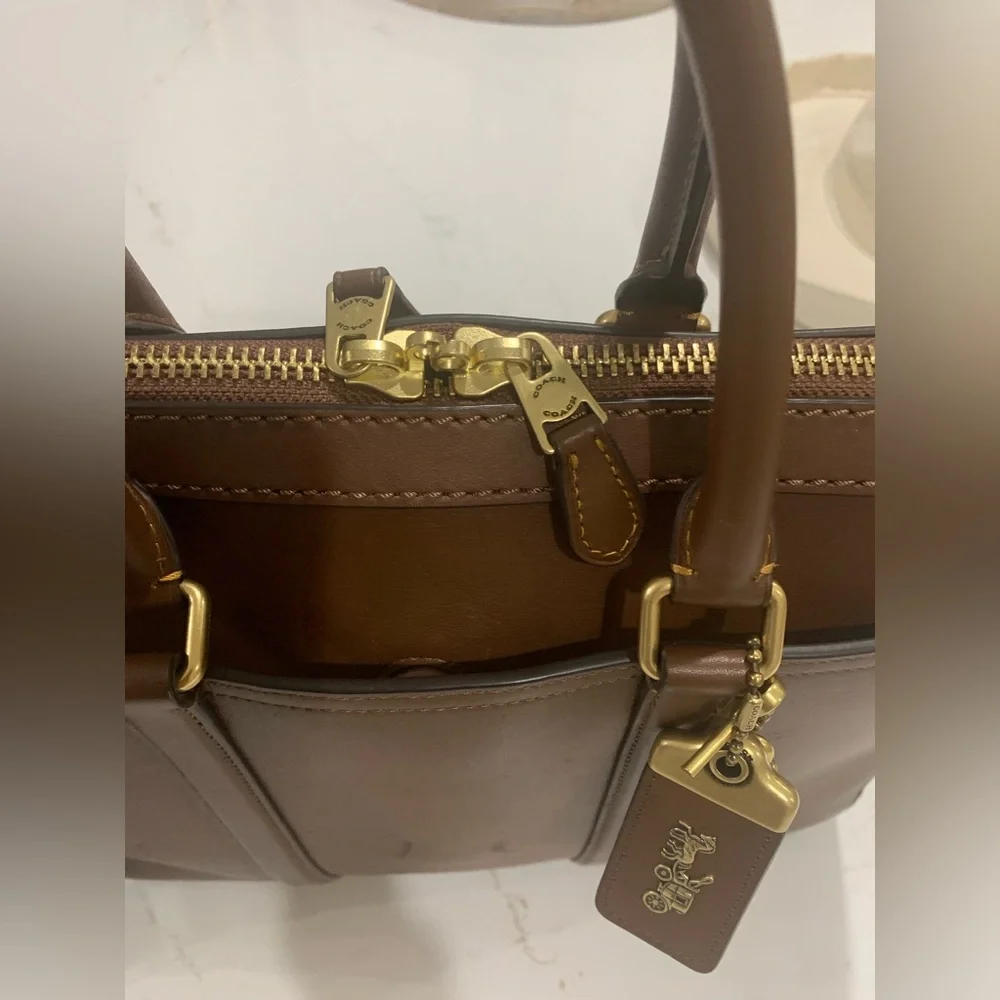 COACH Metropolitan Slim Leather Briefcase Bag